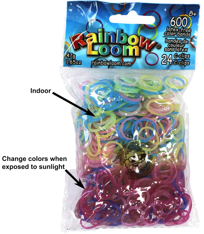 Rainbow Loom مجموعة قوس قزح لومÂ® الشمسية: أشرطة الغبار مع 24 مشبك C (600 قطعة) - Image 2